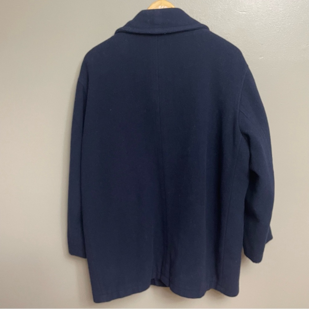 Gap Women’s Medium Navy Blue  Wool Blend Double Breasted Peacoat gold button - Picture 6 of 11